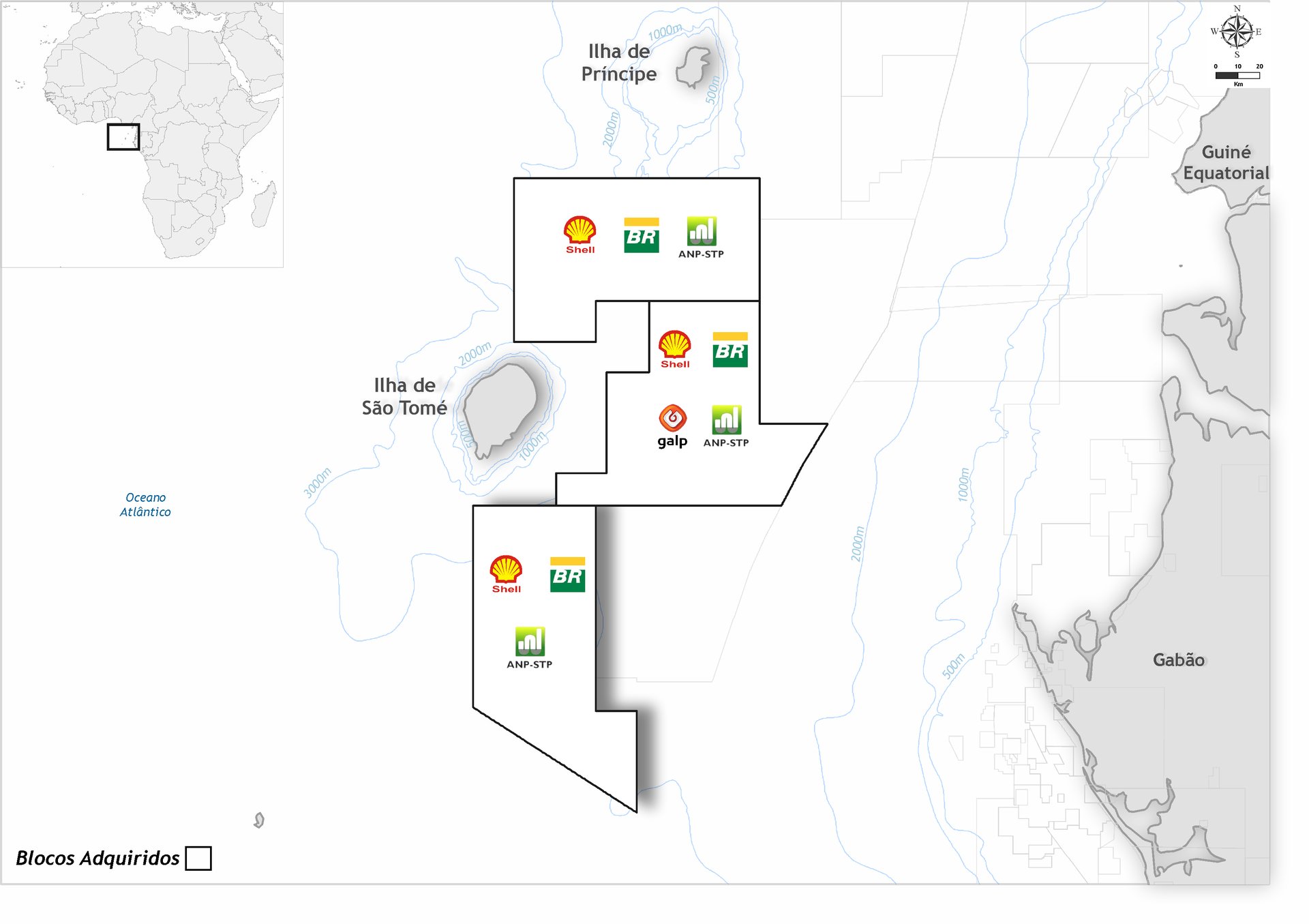 Petrobras informa sobre a atuação em blocos exploratórios em São Tomé e Príncipe